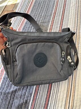 Kipling Charcoal Gray Compact Crossbody Belt Bag